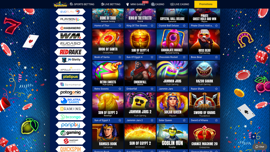 Spassino Casino Desktop Game Developers
