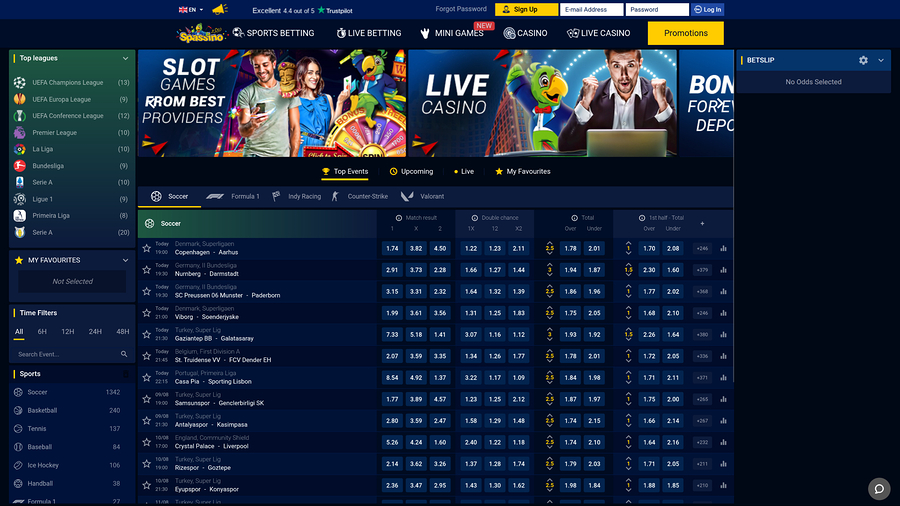 Spassino Casino Desktop Sports