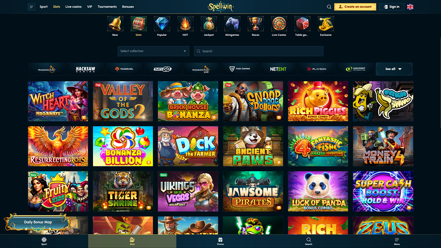 SpellWin Casino Desktop Games