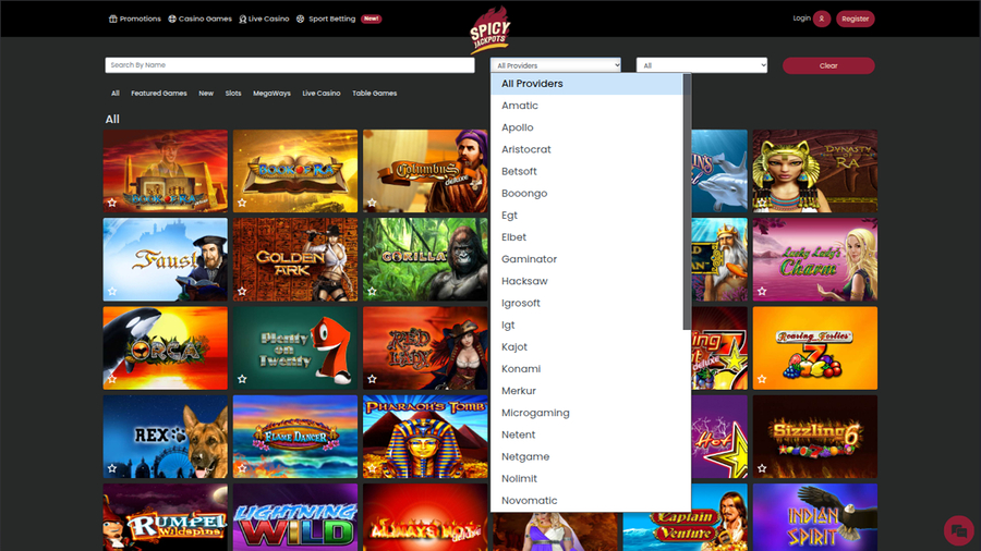 SpicyJackpots Casino Desktop Game Developers