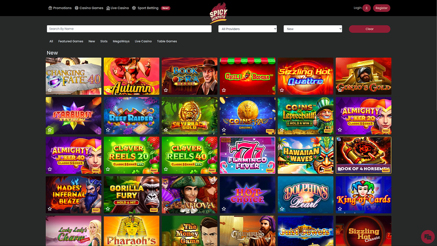SpicyJackpots Casino Desktop New Games