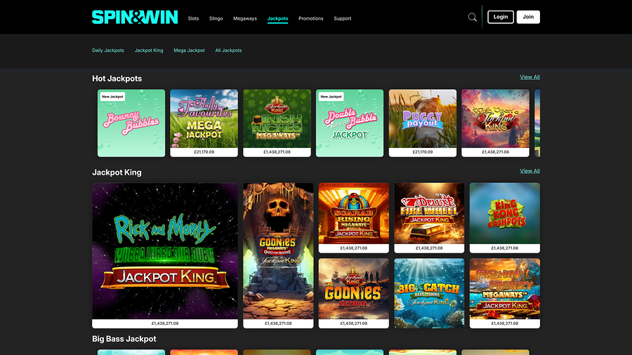 Spin And Win Casino Desktop Jackpot