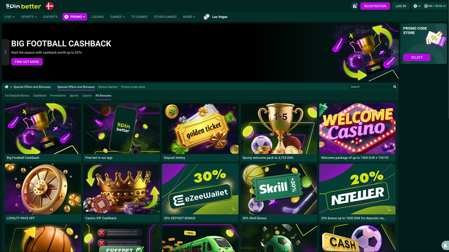 SpinBetter Casino Desktop Promotions