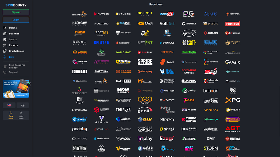 SpinBounty Casino Desktop Game Developers