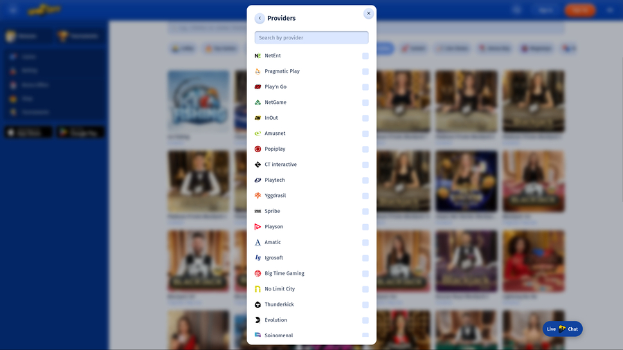 Spin City Casino Desktop Game Developers