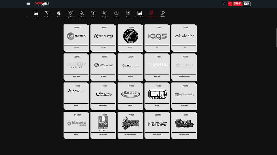 Spin Rider Casino Desktop Game Developers