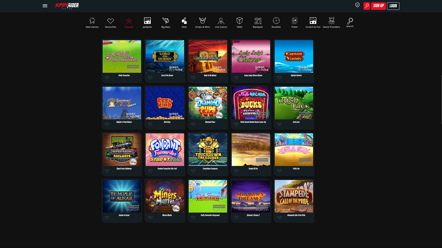 Spin Rider Casino Desktop Games