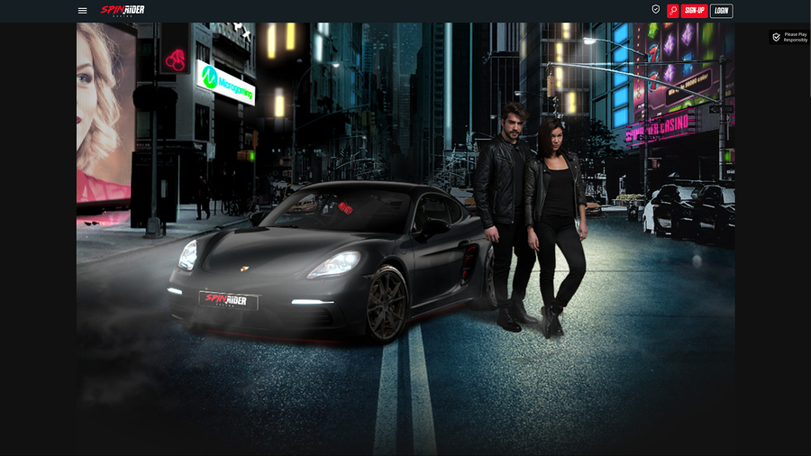 Spin Rider Casino Desktop Homepage