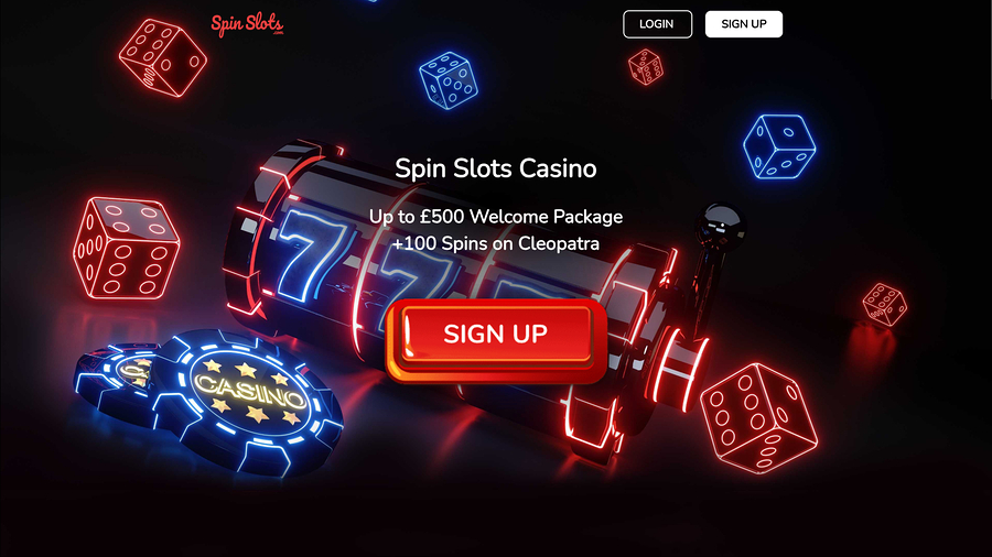 Spin Slots Casino Desktop Homepage