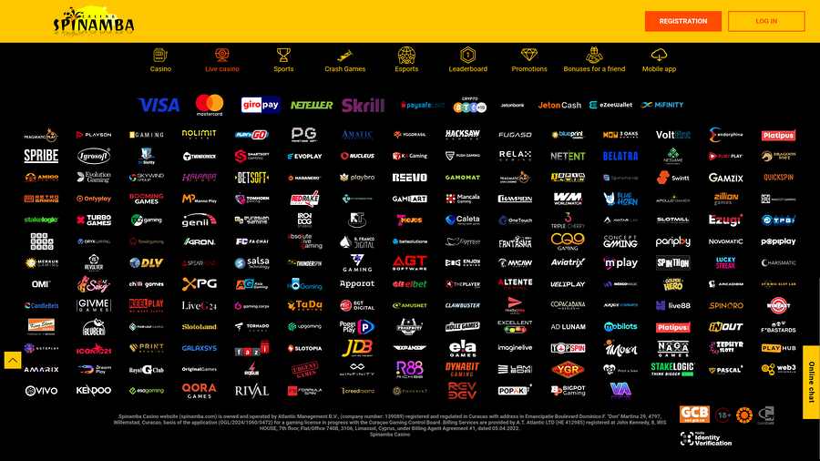 Spinamba Casino Desktop Game Developers