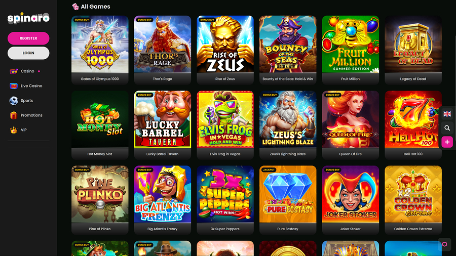 Spinaro Casino Desktop Games