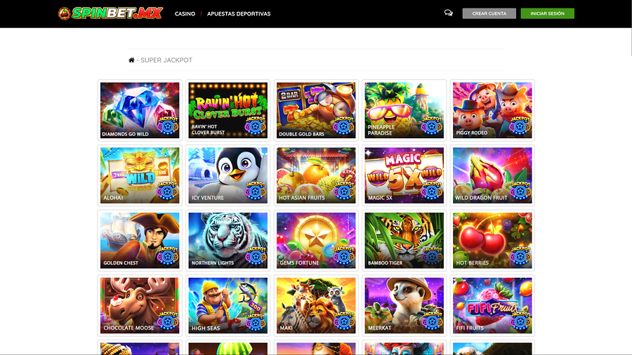 Spinbet Desktop Jackpot