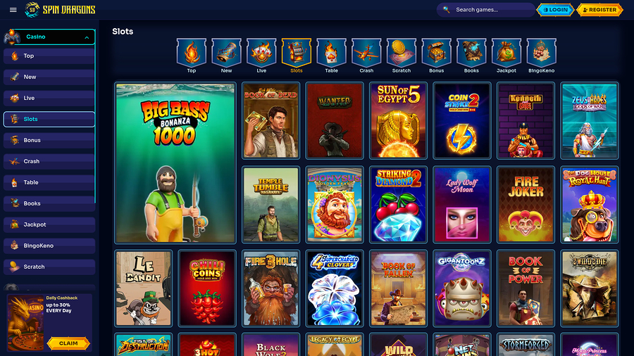 Juegos de escritorio de casino SpinDragons