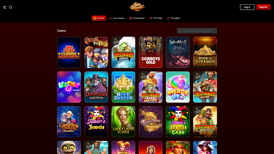 SpinGrande Casino Desktop Games