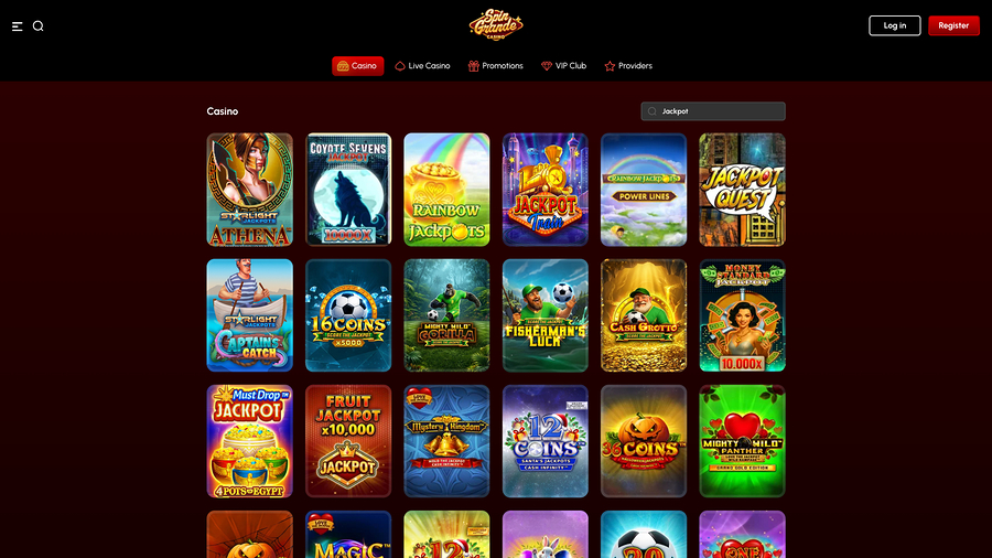 SpinGrande Casino Desktop Jackpot