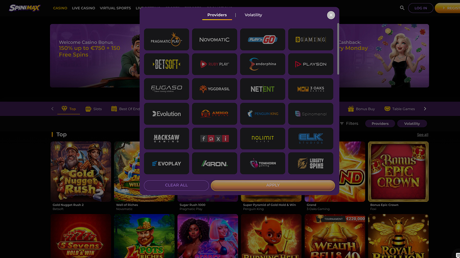 Spinimax Casino Desktop Game Developers