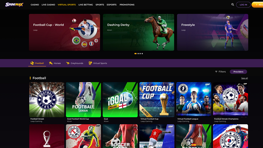 Spinimax Casino Desktop Virtual Sports