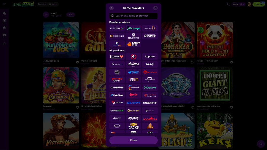 Spinmama Casino Desktop Game Developers