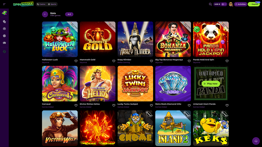 Spinmama Casino Desktop Games