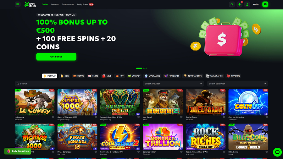 Spinmills Casino Desktop Games