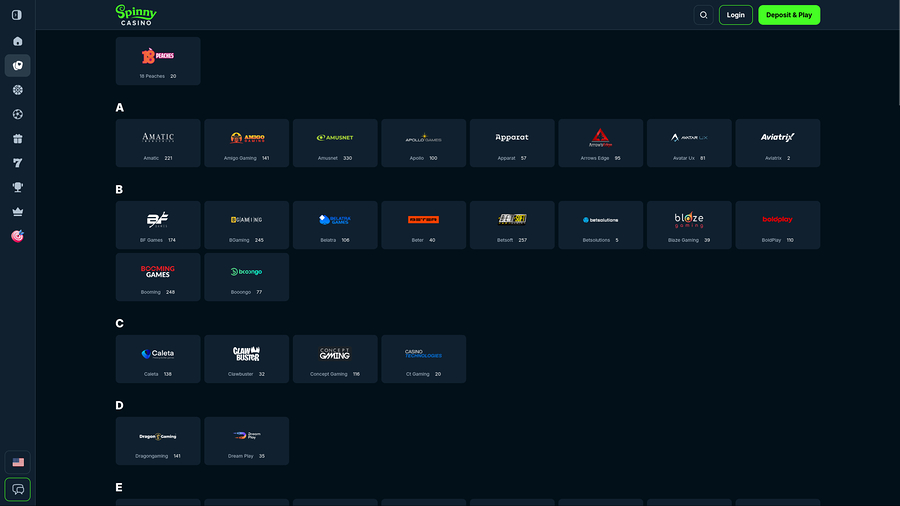 Spinny Casino Desktop Game Developers