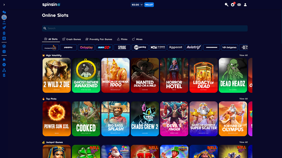 Spinsino Casino Desktop Game Developers