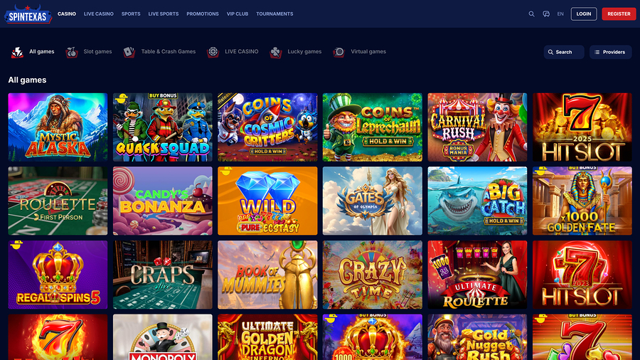 SpinTexas Casino Games