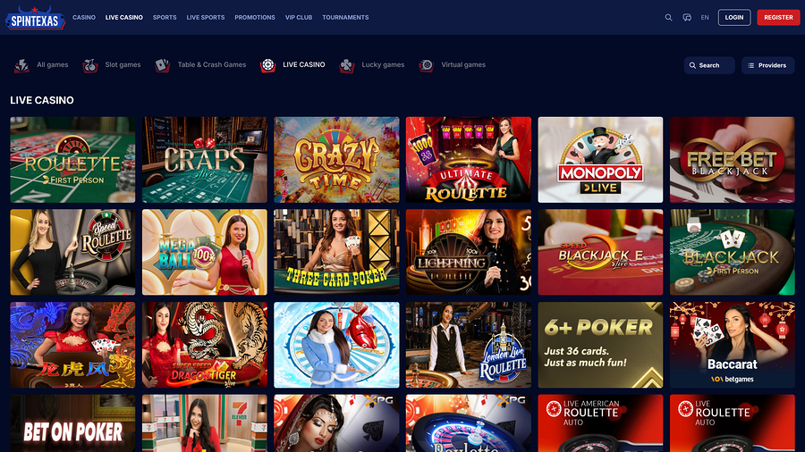SpinTexas Casino Live Dealer