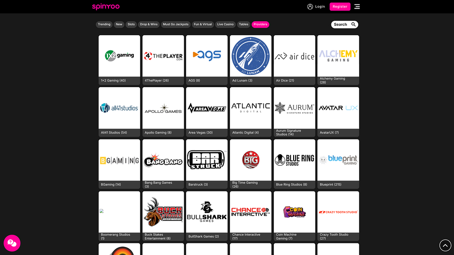 Spinyoo Casino Desktop Game Developers