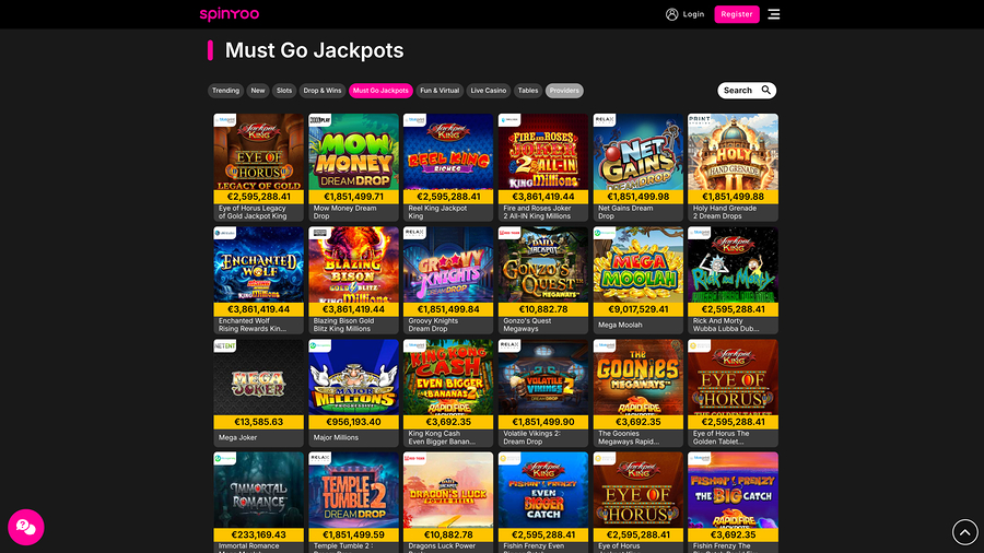 Spinyoo Casino Desktop Jackpot