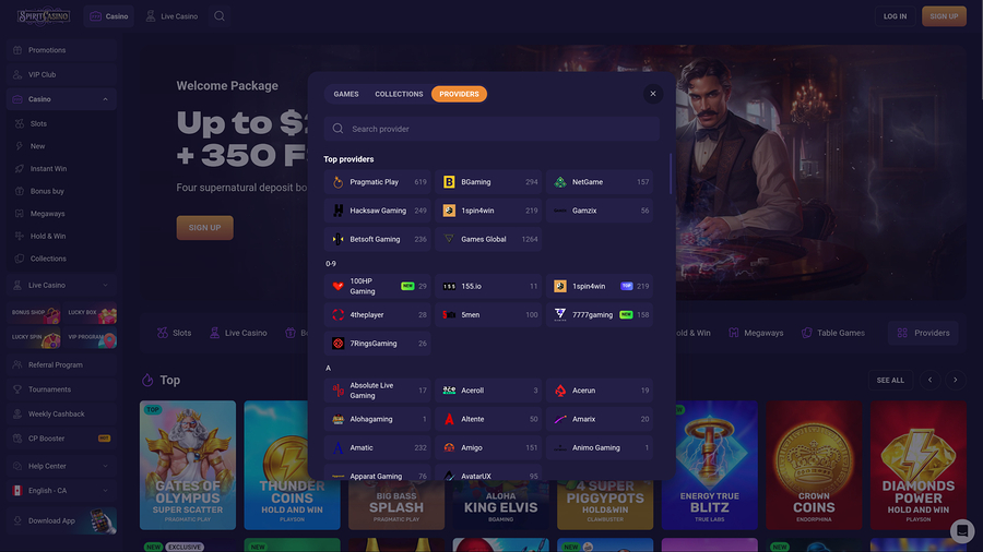 Desarrolladores de juegos de escritorio de Spirit Casino