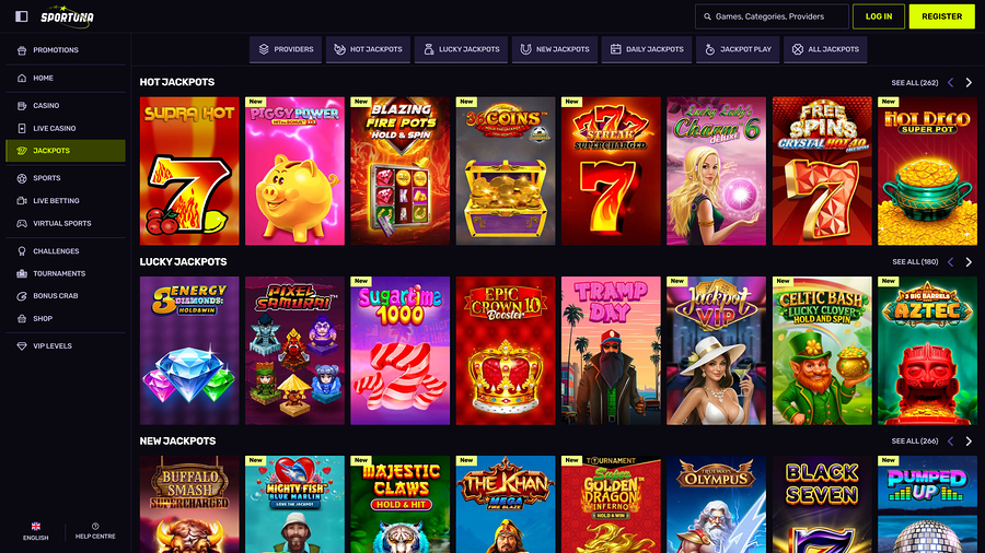 Sportuna Desktop Jackpot