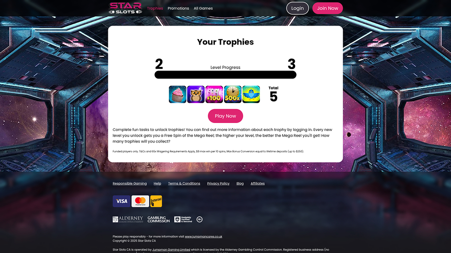 Star Slots Trophies Desktop