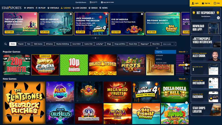 StarSports Casino Game Developers Desktop