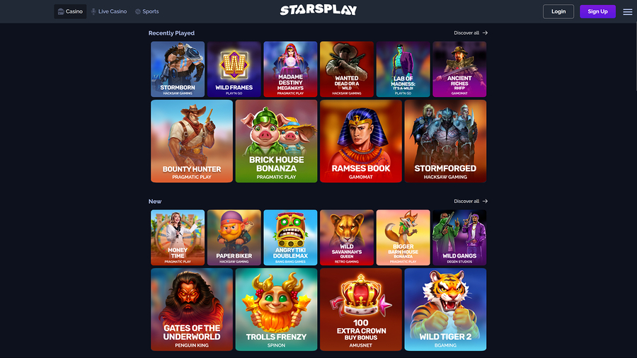 StarsPlay Casino Games
