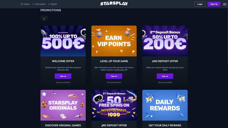 StarsPlay Casino Promotions