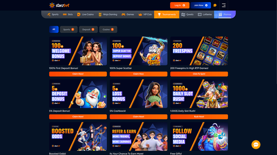 Promociones de escritorio del casino Starzbet