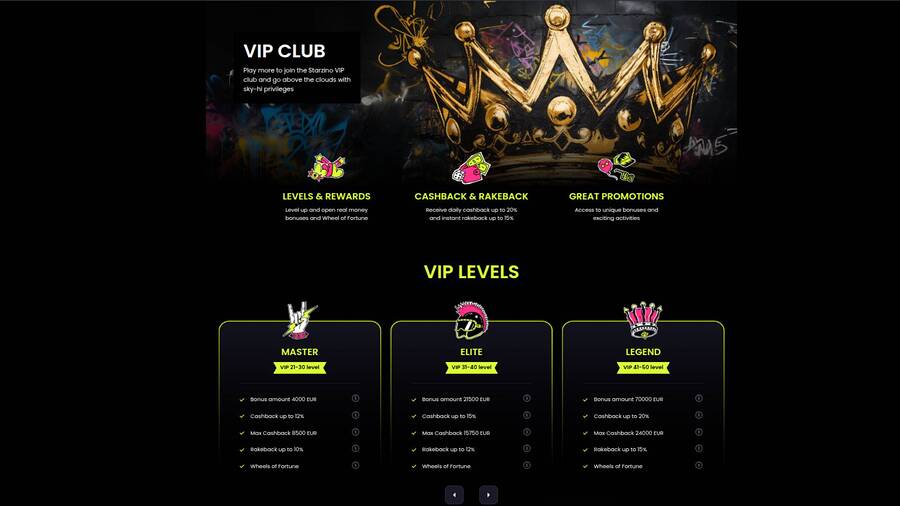 Starzino Casino VIP Club