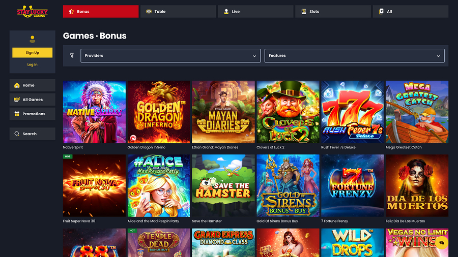 Stay Lucky Casino Bonus Desktop