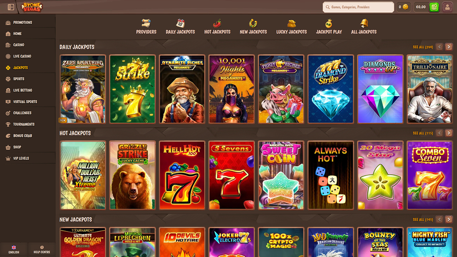 Stone Vegas Casino Desktop Jackpot