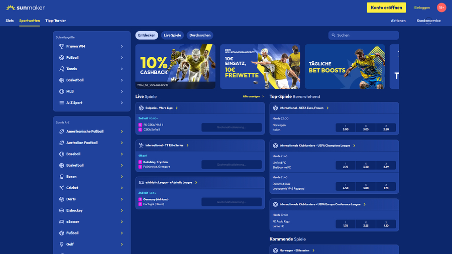 SunMaker Casino Desktop Sports