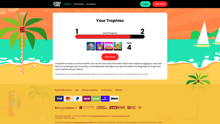 Sunny Wins Desktop Trophies