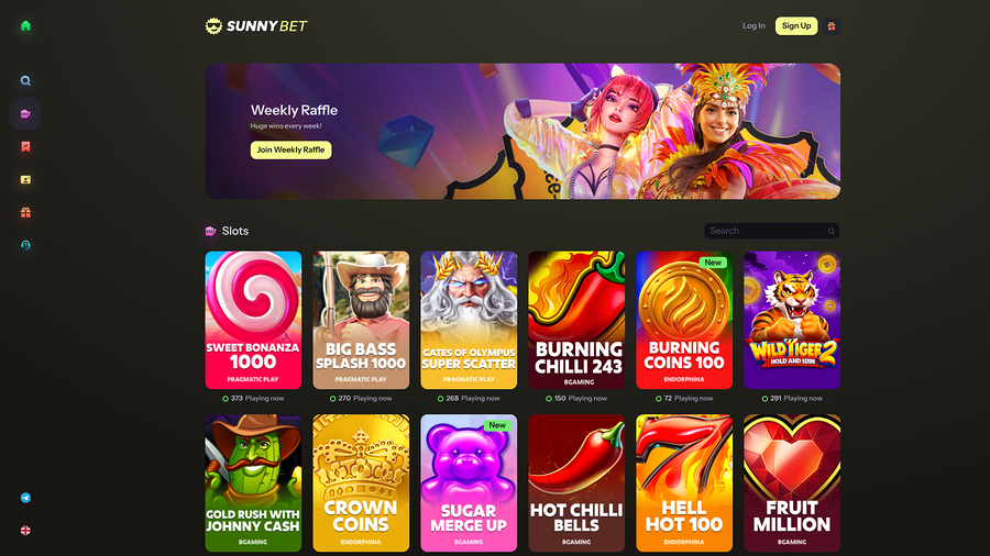 Juegos de escritorio del casino SunnyBet