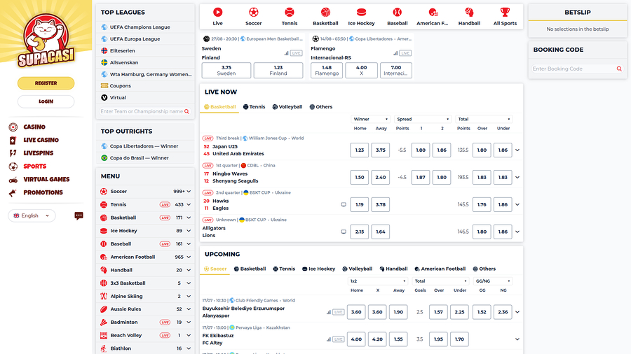 Supacasi Casino Desktop Sports