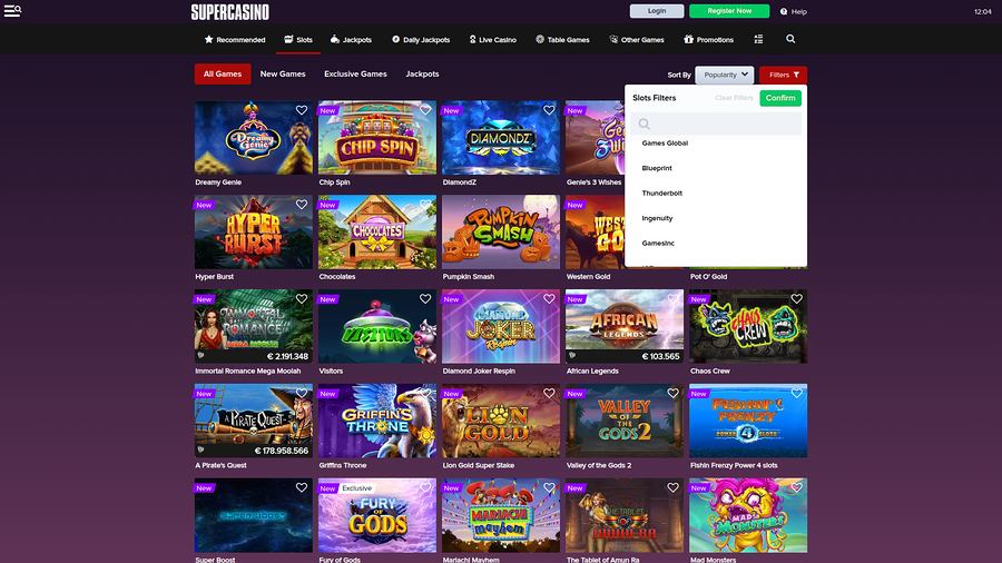 SuperCasino Desktop Game Developers
