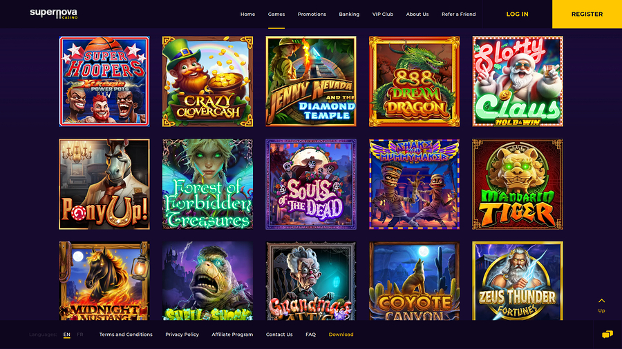 Supernova Casino Desktop Games