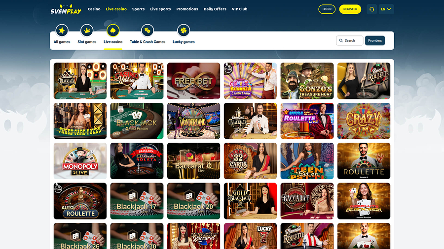 SvenPlay Casino Desktop Live Dealer