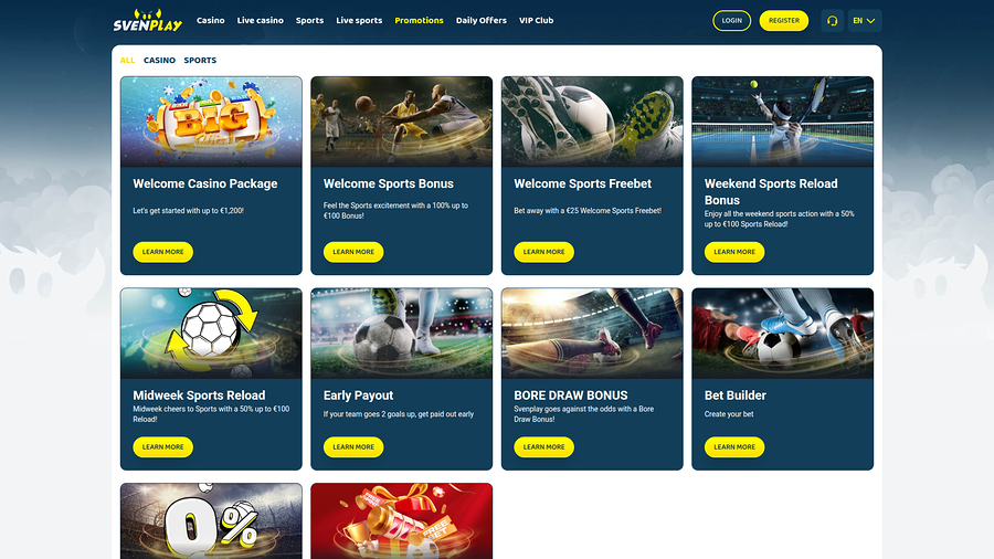 SvenPlay Casino Desktop Promotions