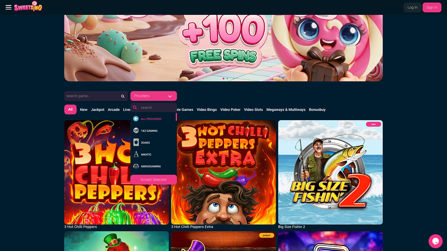 Sweetsino Game Developers Desktop Screenshot