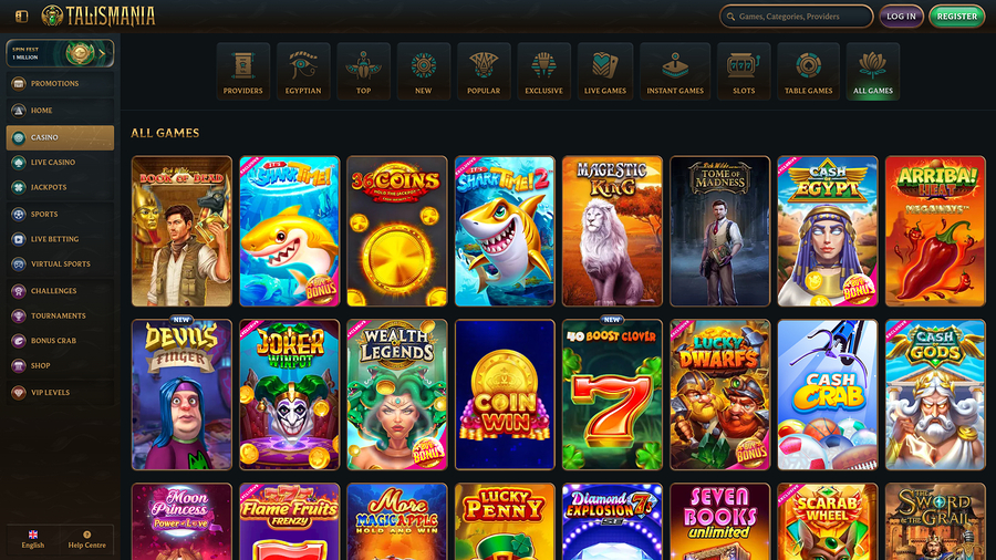 Talismania Casino Desktop Games